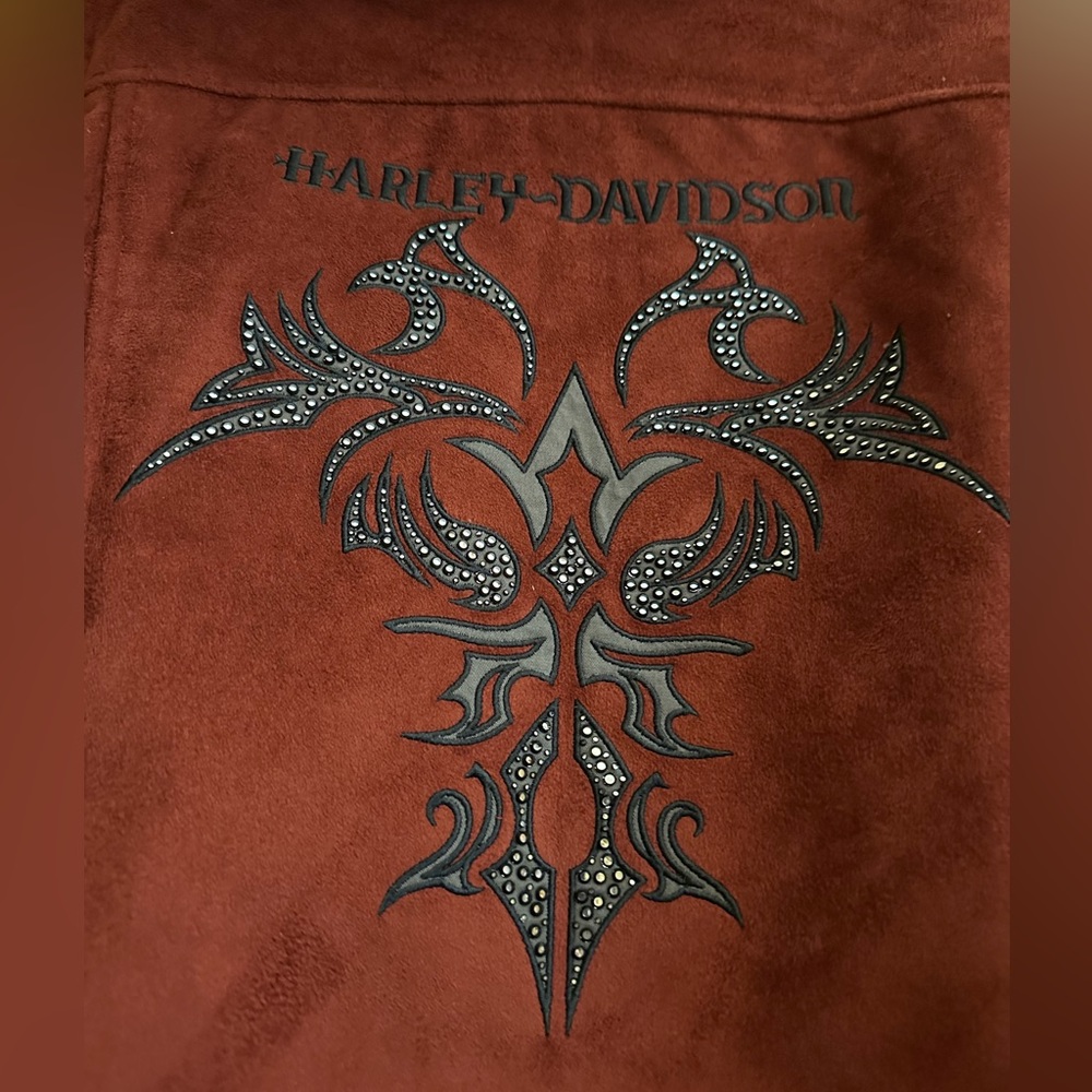 Women’s Harley Davidson Faux Fur Jacket. Size Medium. Excellent Preowned Con… - Picture 5 of 10